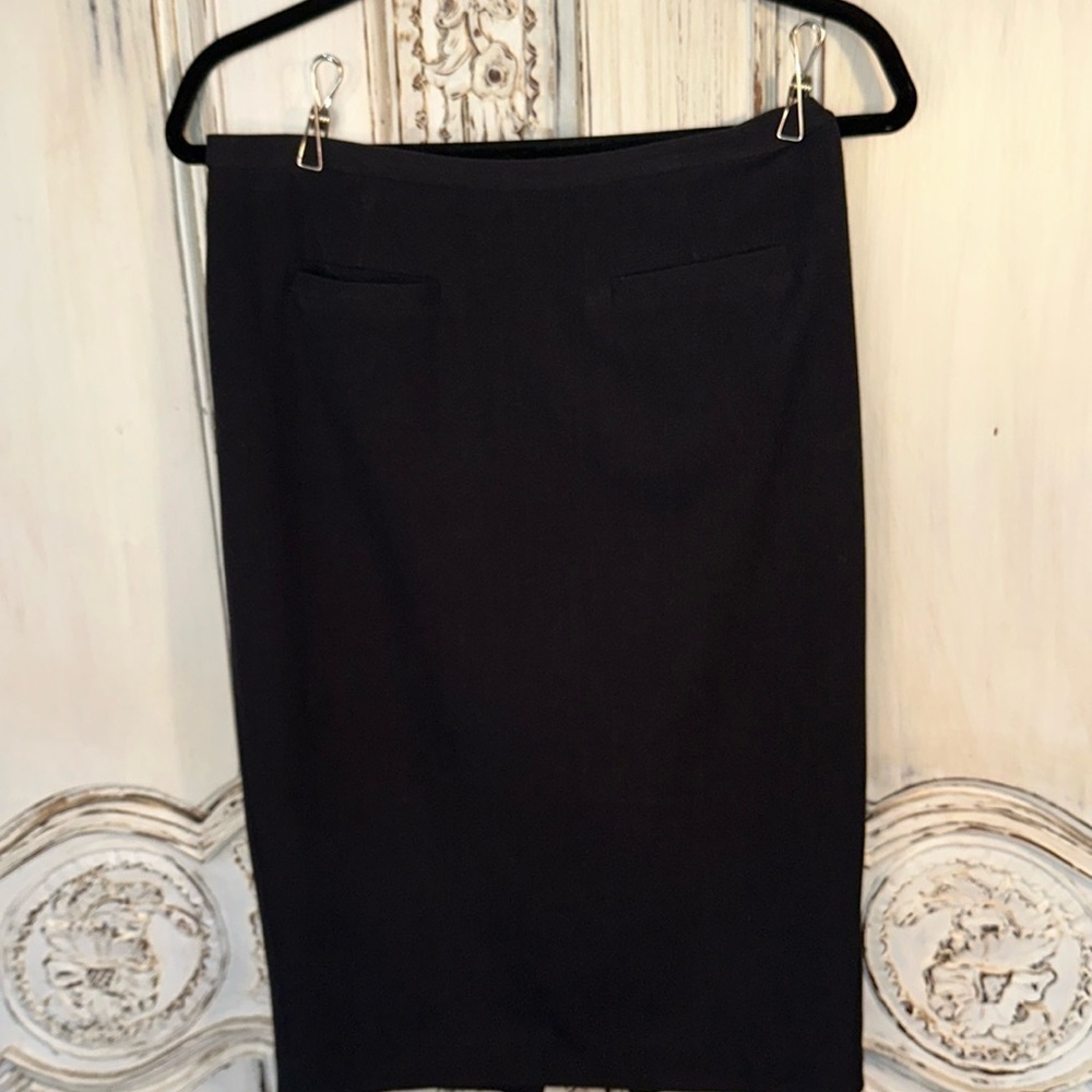 Grace Elements Charcoal Gray Corporate Office Chic Business Pencil Skirt Size 4